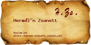 Hermán Zsanett névjegykártya